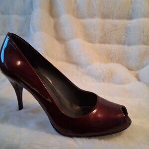 Stewart Weitman Parent Leather Peep Toes